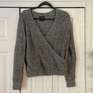 Abercrombie grey v neck sweater